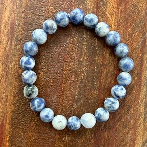 Genuine Sodalite Stretch Cord Bracelet